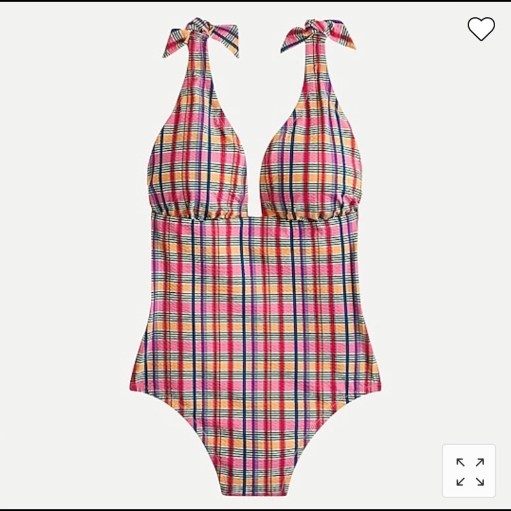 NWT JCrew One-piece Tie Shoulder Swimsuit